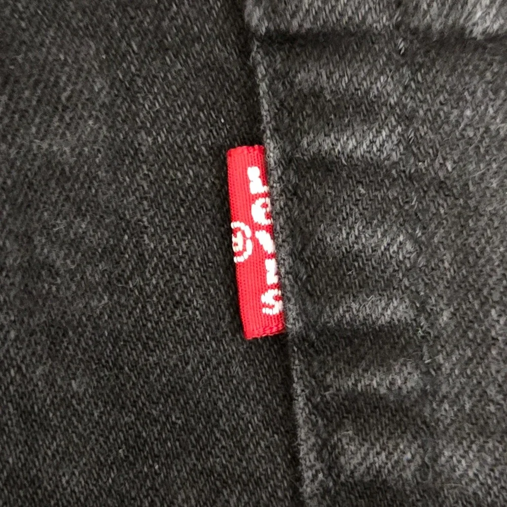 Levi 502 Jeans Mens Tag 38x32 (‎ Meas 36x28) Black Dark Wash Denim Pants Tapered